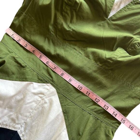 EUC eShakti Green Navy Chevron Stripe Full Skirt Sleeveless Summer Maxi  Medium - Picture 9 of 12